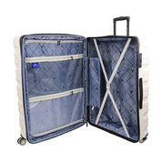 3pc Pierre Cardin 4 Wheel Hard-Shell Suitcase Travel Luggage Set Snow