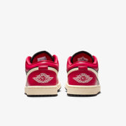 Nike Air Jordan 1 Low Mystic HibiscSneaker Women Red Lifestyle Shoe MEW1446
