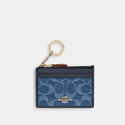 Coach Outlet Mini Skinny Id Case In Signature Denim