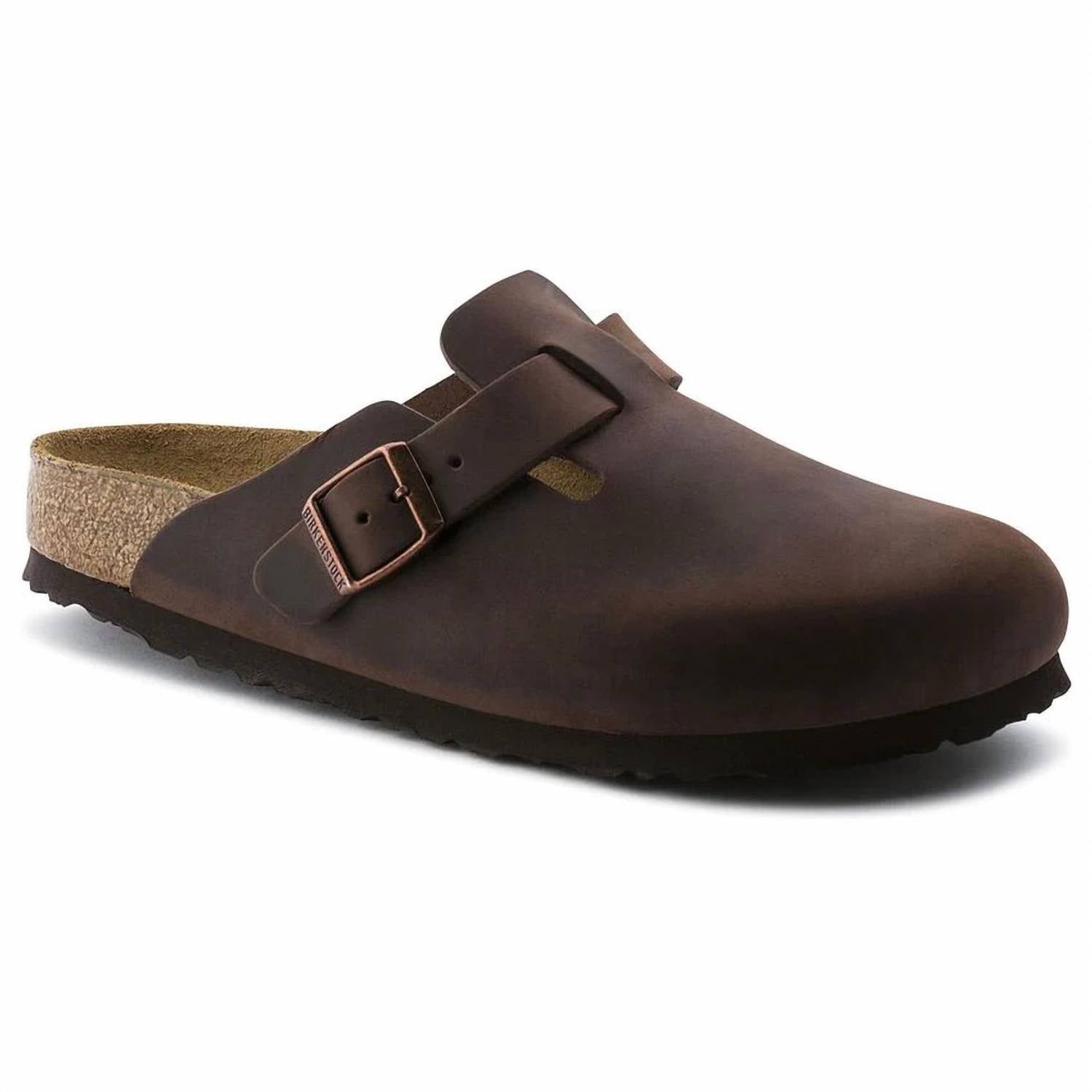 Women's Boston Oiled Leather Clogs In Habana