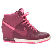 Nike Dunk Sky Hi Sneakers in Burgundy Leather