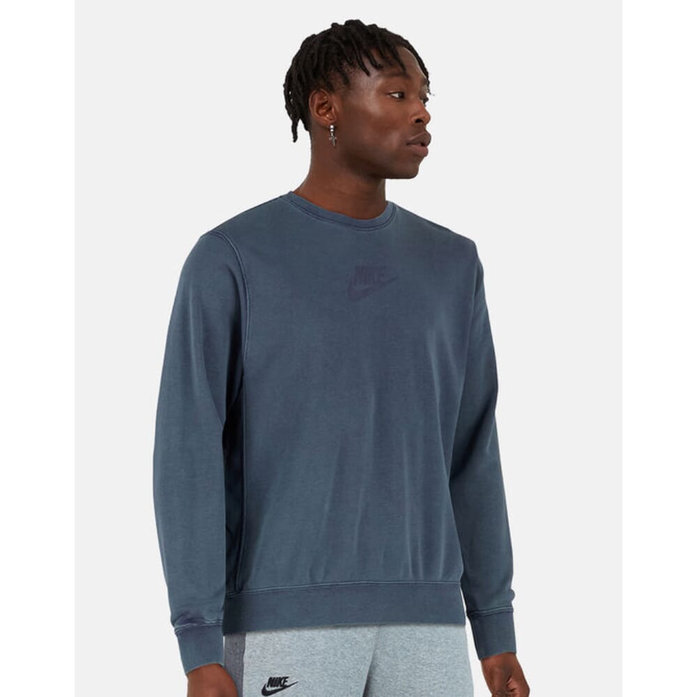 Men's Nike Sportswear Essentials+ French Terry Crew Sweatshirt Blue DD4664-437