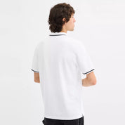 Coach Outlet Signature Trim Polo In Organic Cotton