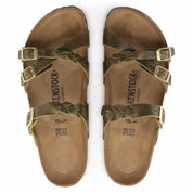 Women's Franca Braided Oiled Leather Sandals In Olive Green
