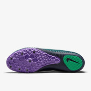 Men's Zoom Rival 9 Spikes Track & Field Shoes In Obsidian/metallic Silver-Wild Berry
