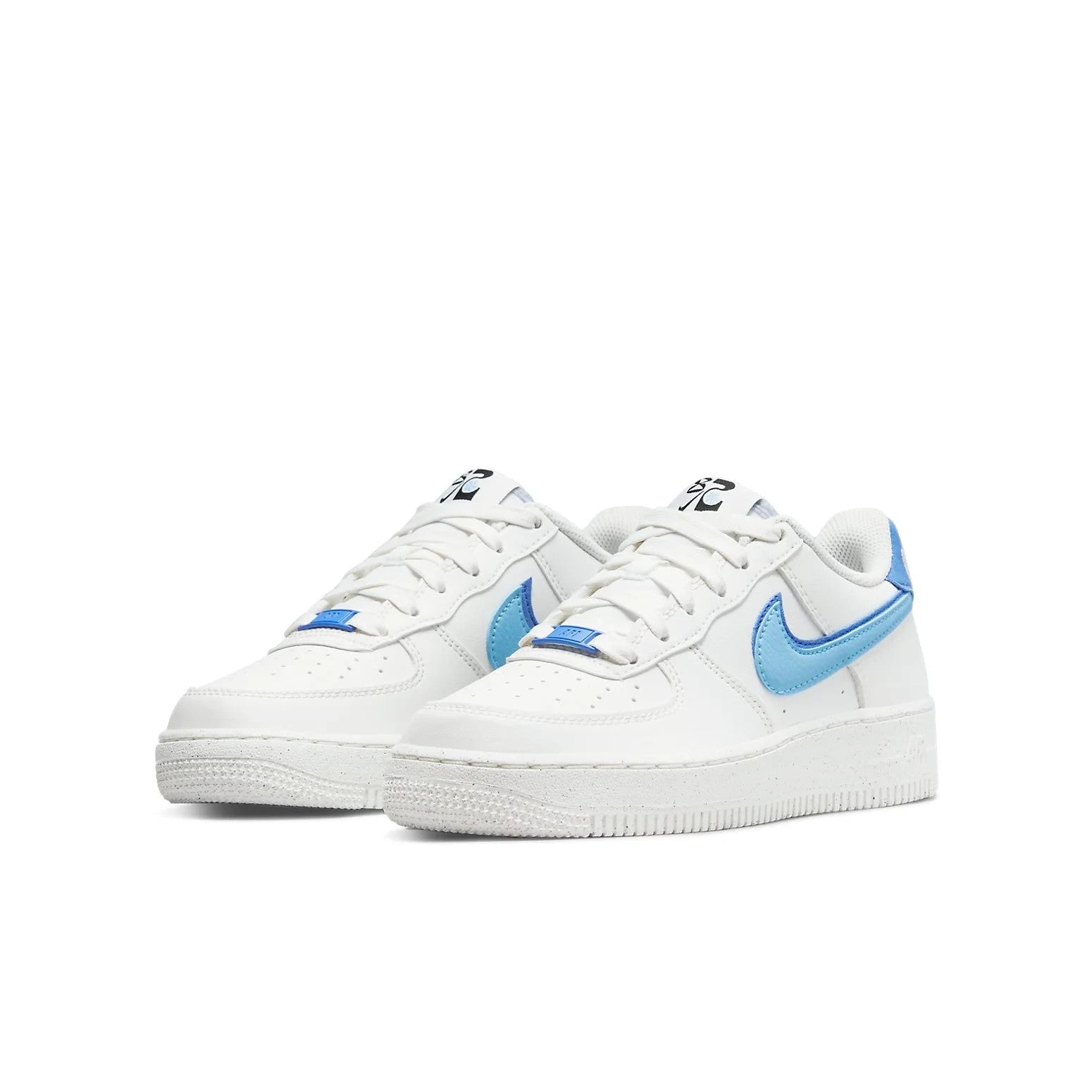 Nike Air Force 1 LV8 GS DQ0359-100 Sneakers Kids White Leather Lifestyle Shoes