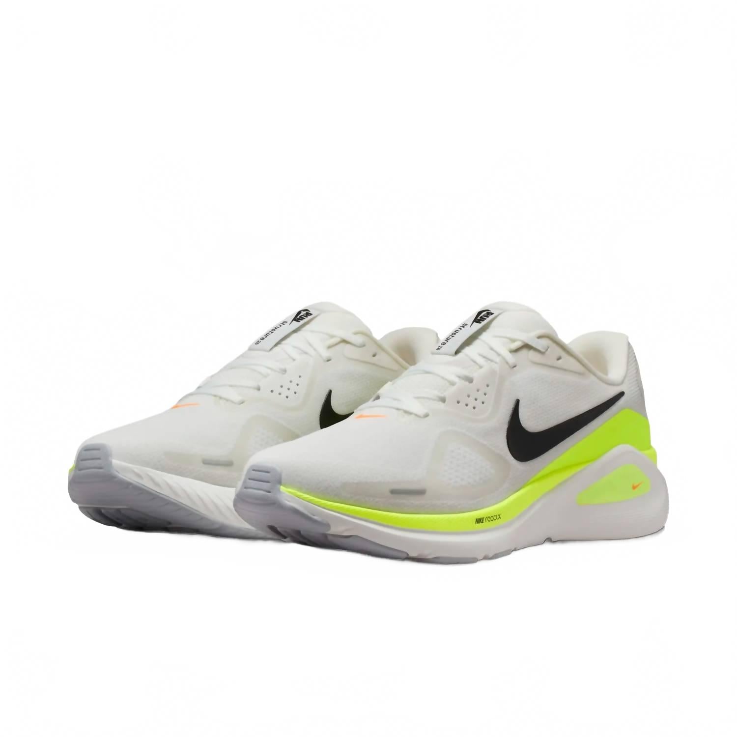 Men's Structure 26 Shoes In Summit White/black/volt/total Orange