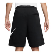 Men's Nike Club Fleece Swoosh Shorts - Black/Black/White