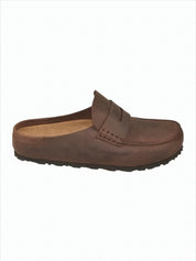 Nubuck Leather Penny Loafer Slippers