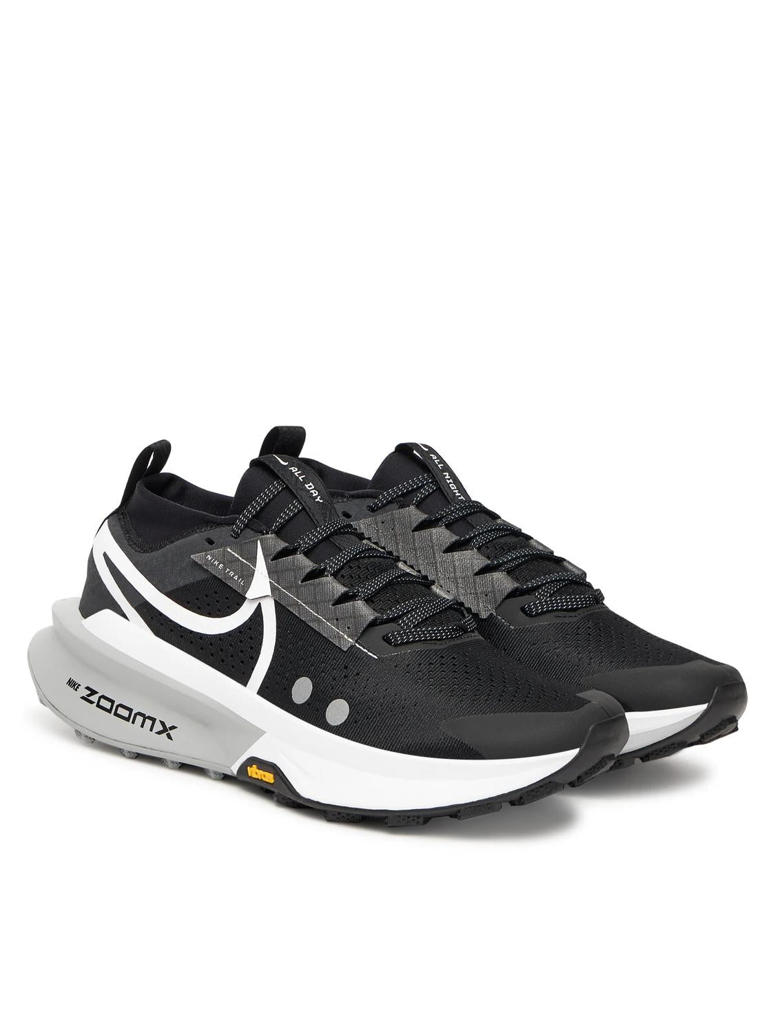 Men's Zoomx Zegama Trail 2 Running Shoes In Black/white-Wolf Grey