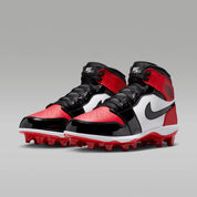 Nile Air Jordan 1 Mid TD FJ6805-601 Men's Red White Football Cleat LIQ927