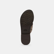 Coach Outlet Crisscross Buckle Sandal In Signature Jacquard