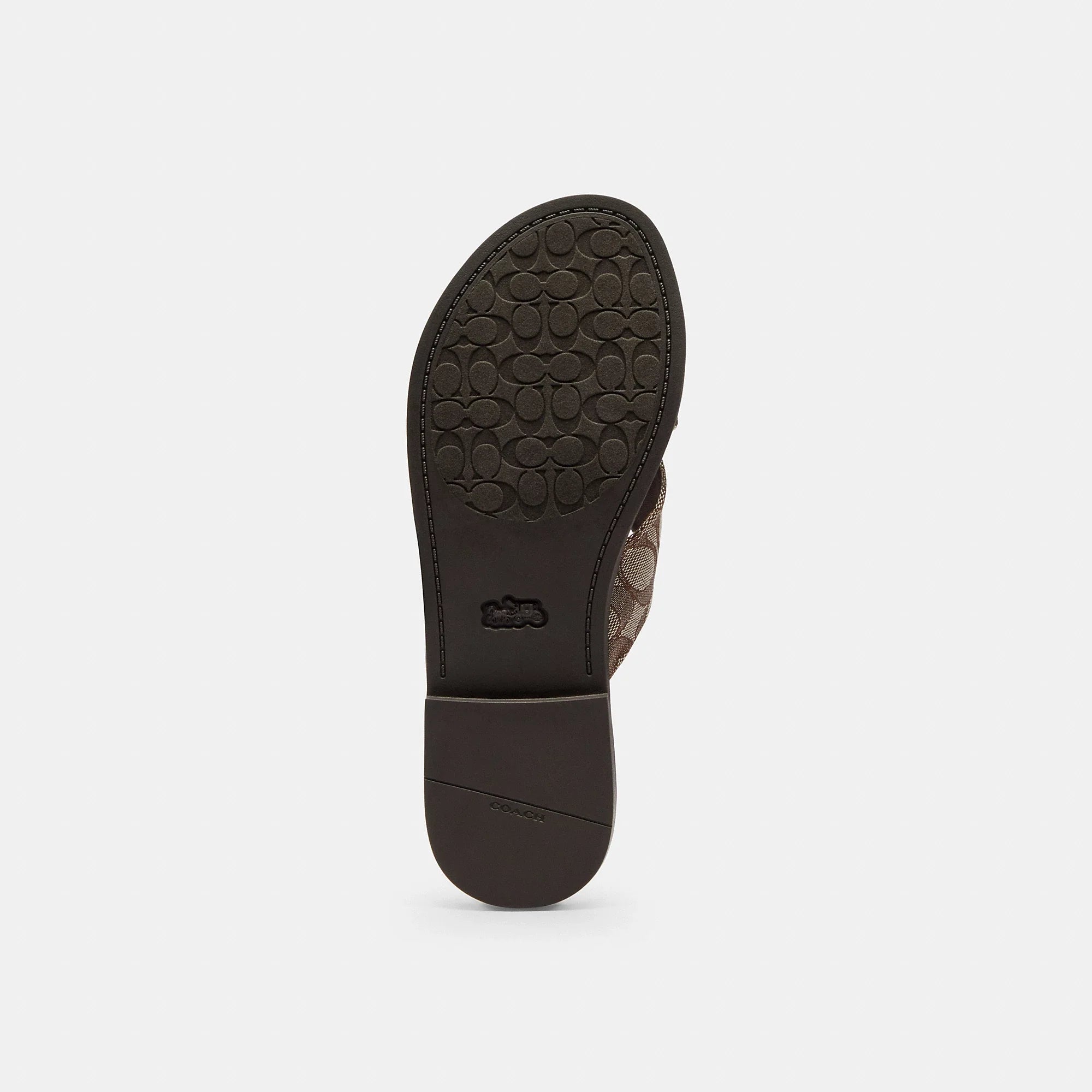 Coach Outlet Crisscross Buckle Sandal In Signature Jacquard