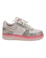 Nike Air Force 1 Low Snakeskin Sneakers in White Leather