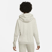 Women's Nike Sportswear Club Hoodie Gray Fleece Pullover Performance UPS668