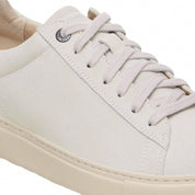 Women's Bend Suede Leather Sneaker In Antique White