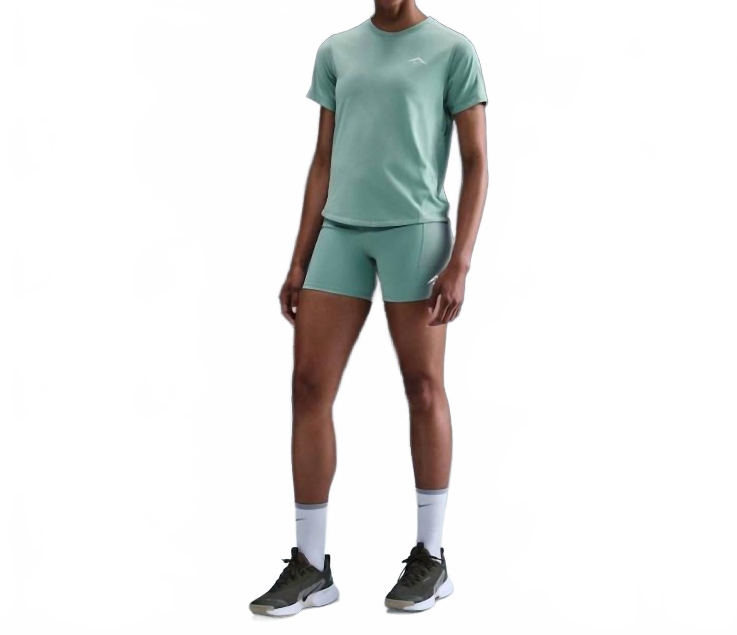 Trail Dri Fit Short Sleeve Running Top In Cannon/summit White