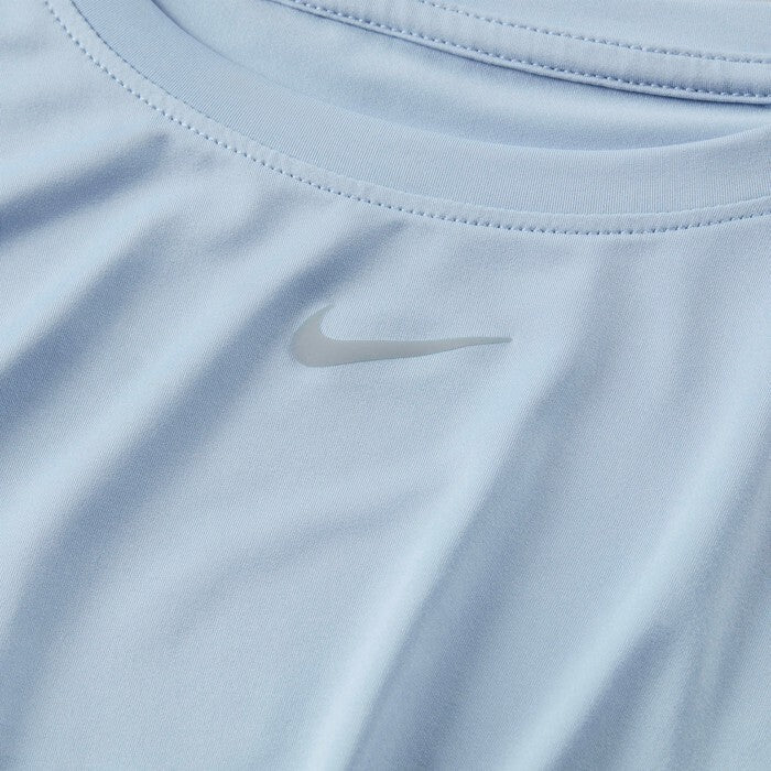 Women's Nike One Classic Top Blue Dri-FIT Crew Neck Pullover Active SRT44