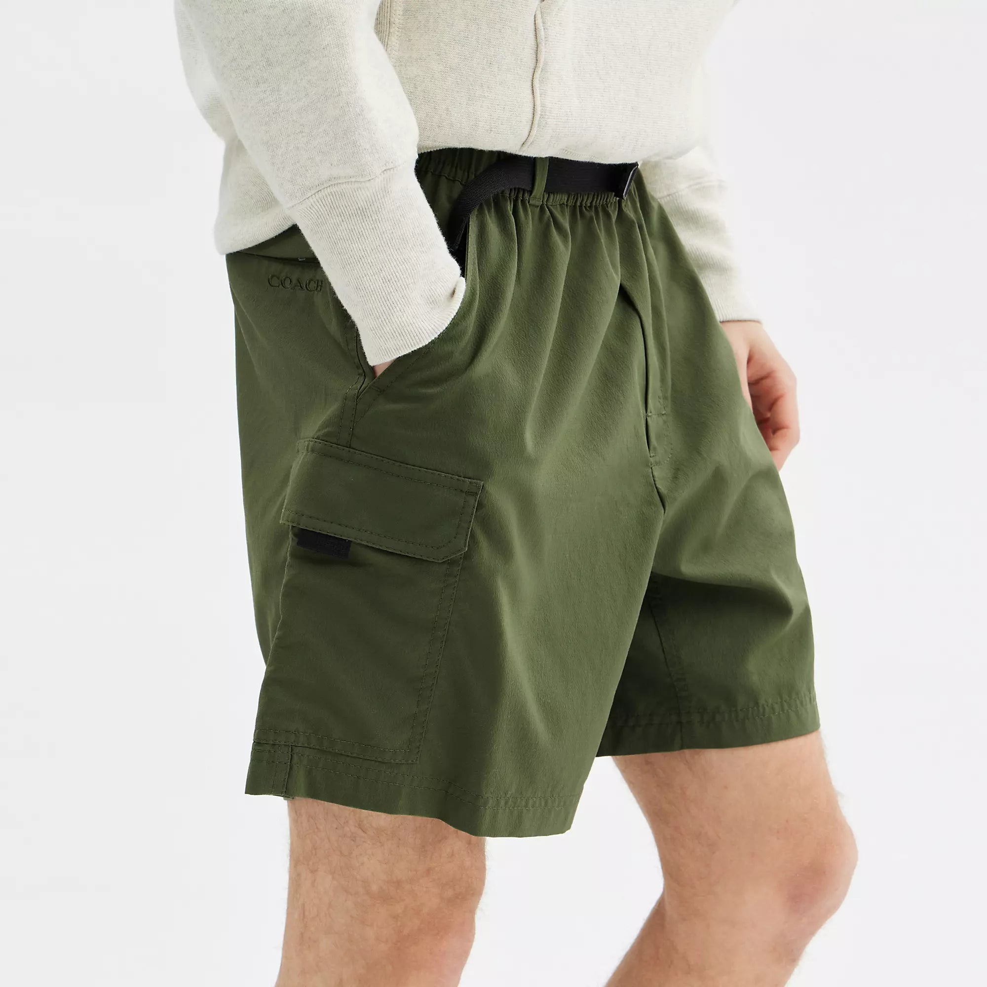 Coach Outlet Nylon Utility Short In Recycled Nylon