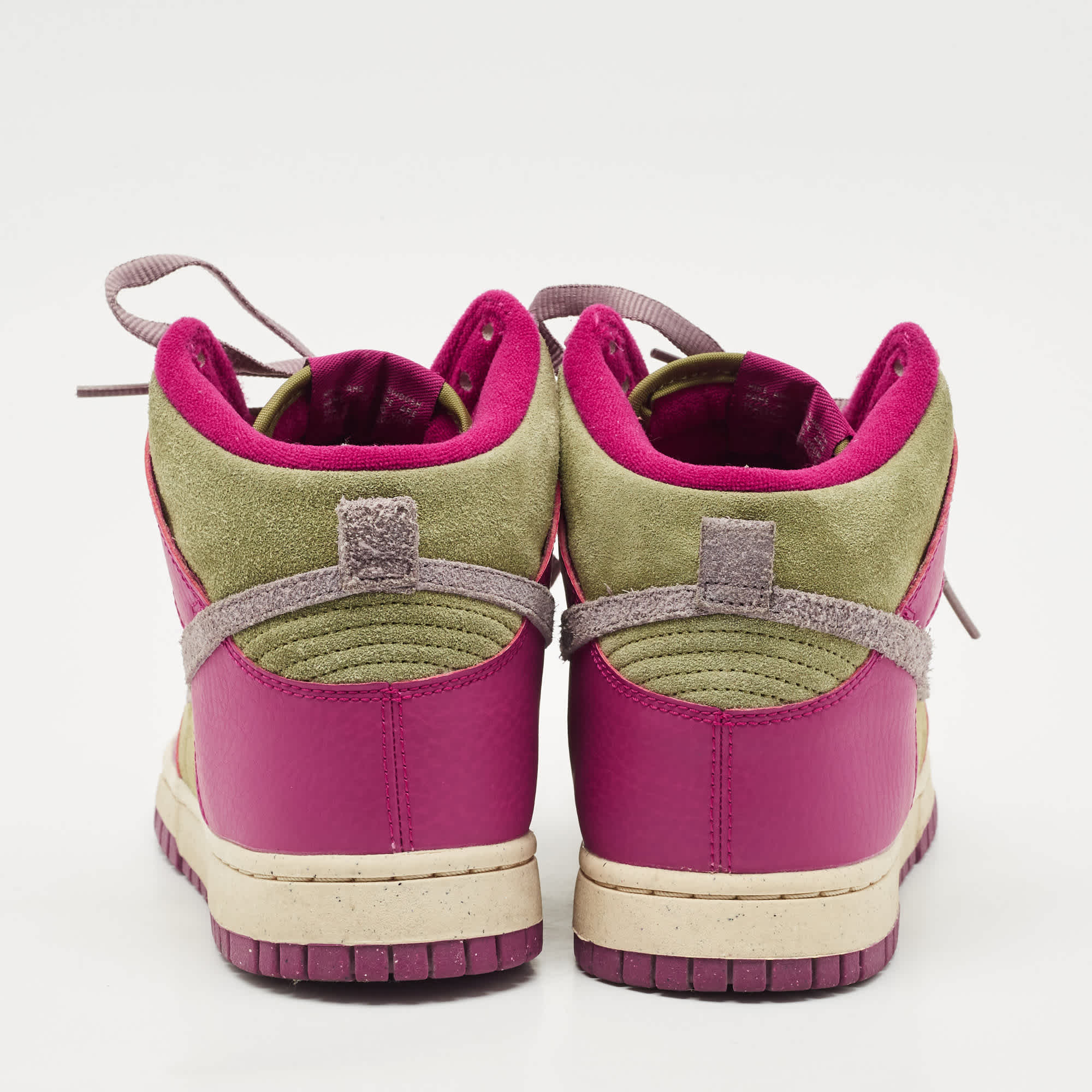 Nike Multicolor Leather And Suede Dunk Dynamic Berry High  Sneakers