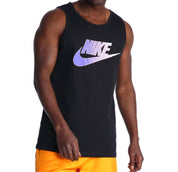 Men's Logo Swoosh Tank Top In Black Fade Purple