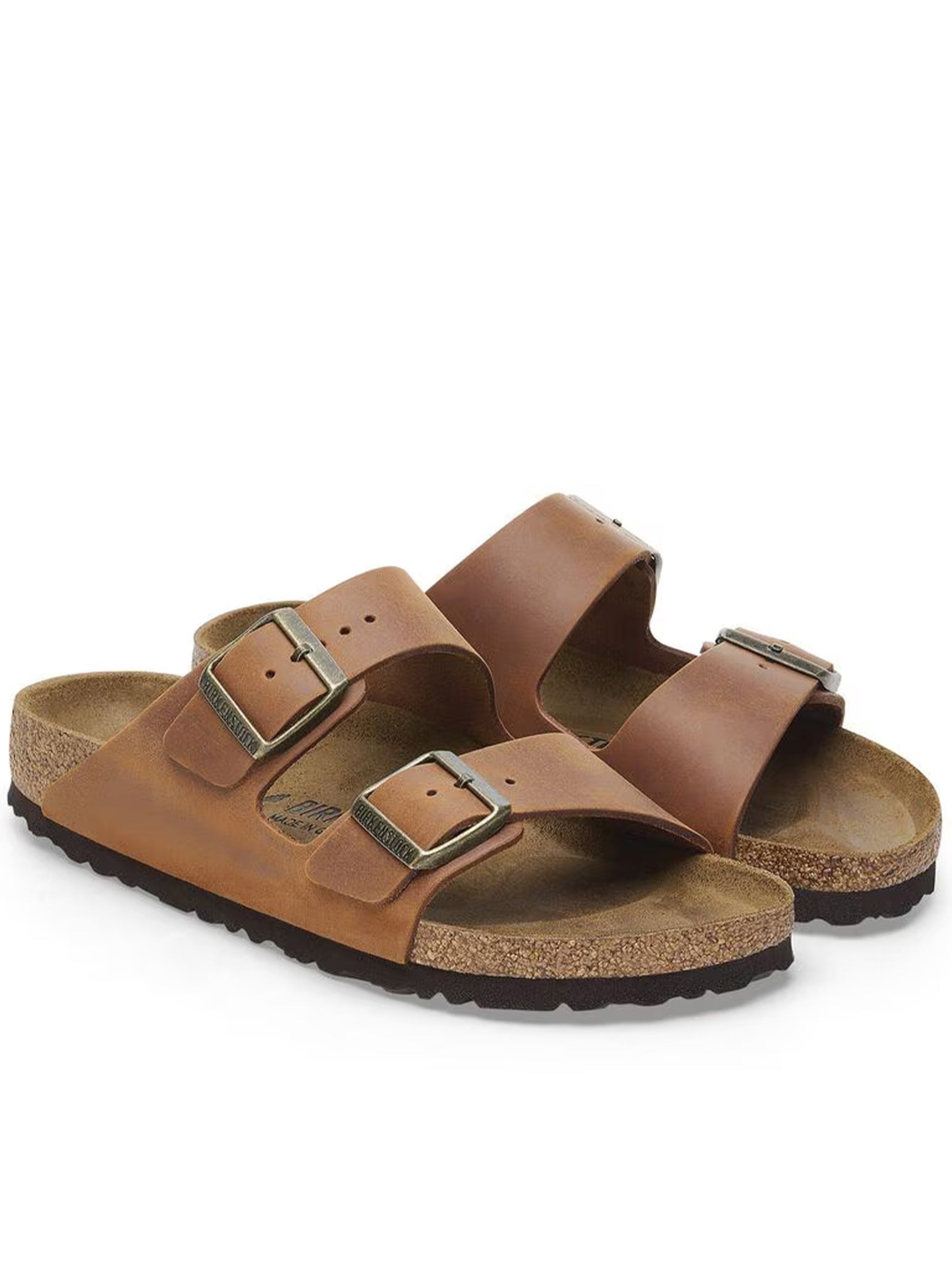 Arizona Brown Leather Open Toe Sandals