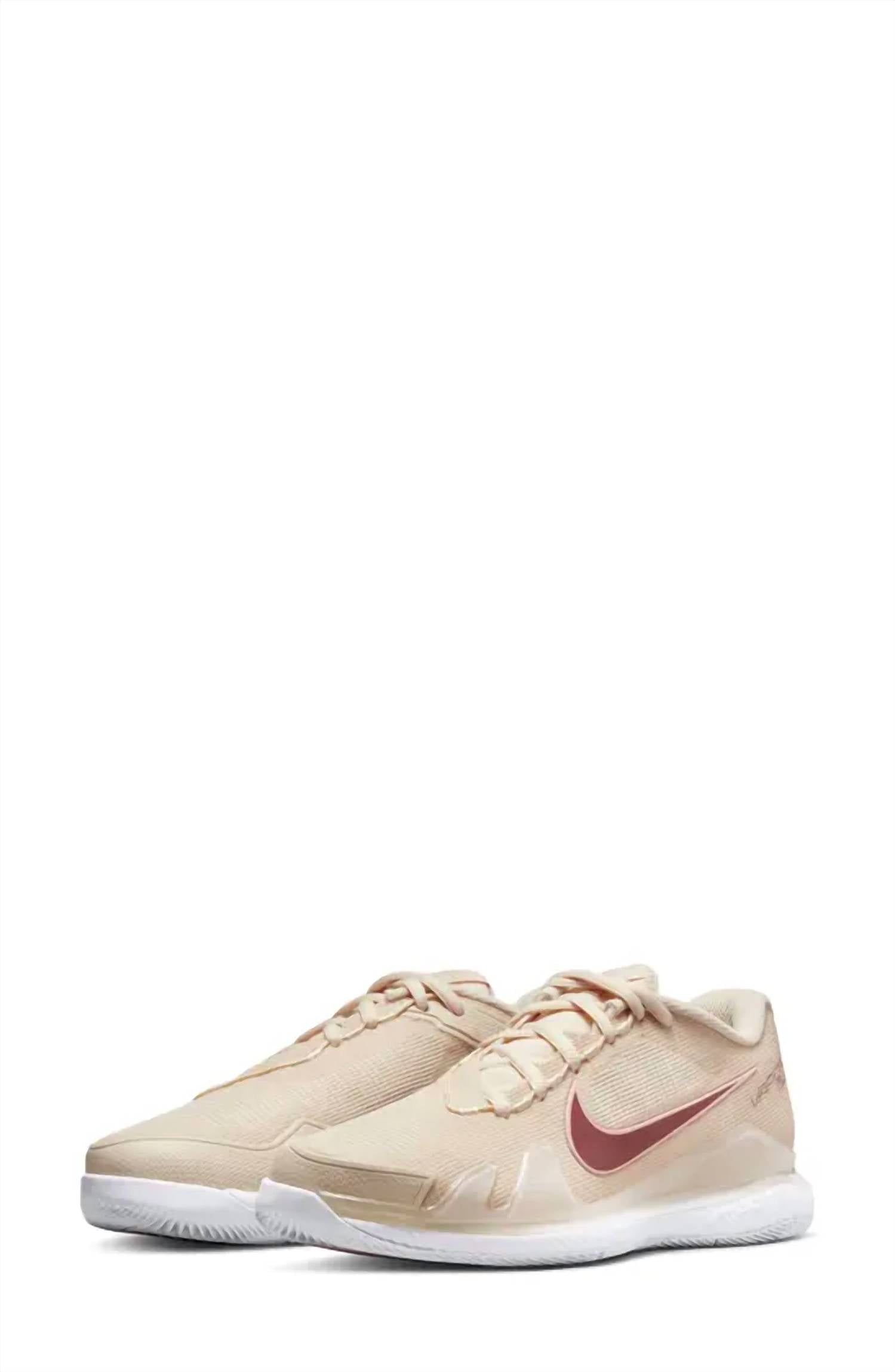 Men's Court Air Zoom Vapor Pro Shoes In Pearl White/ Canyon Rust-White