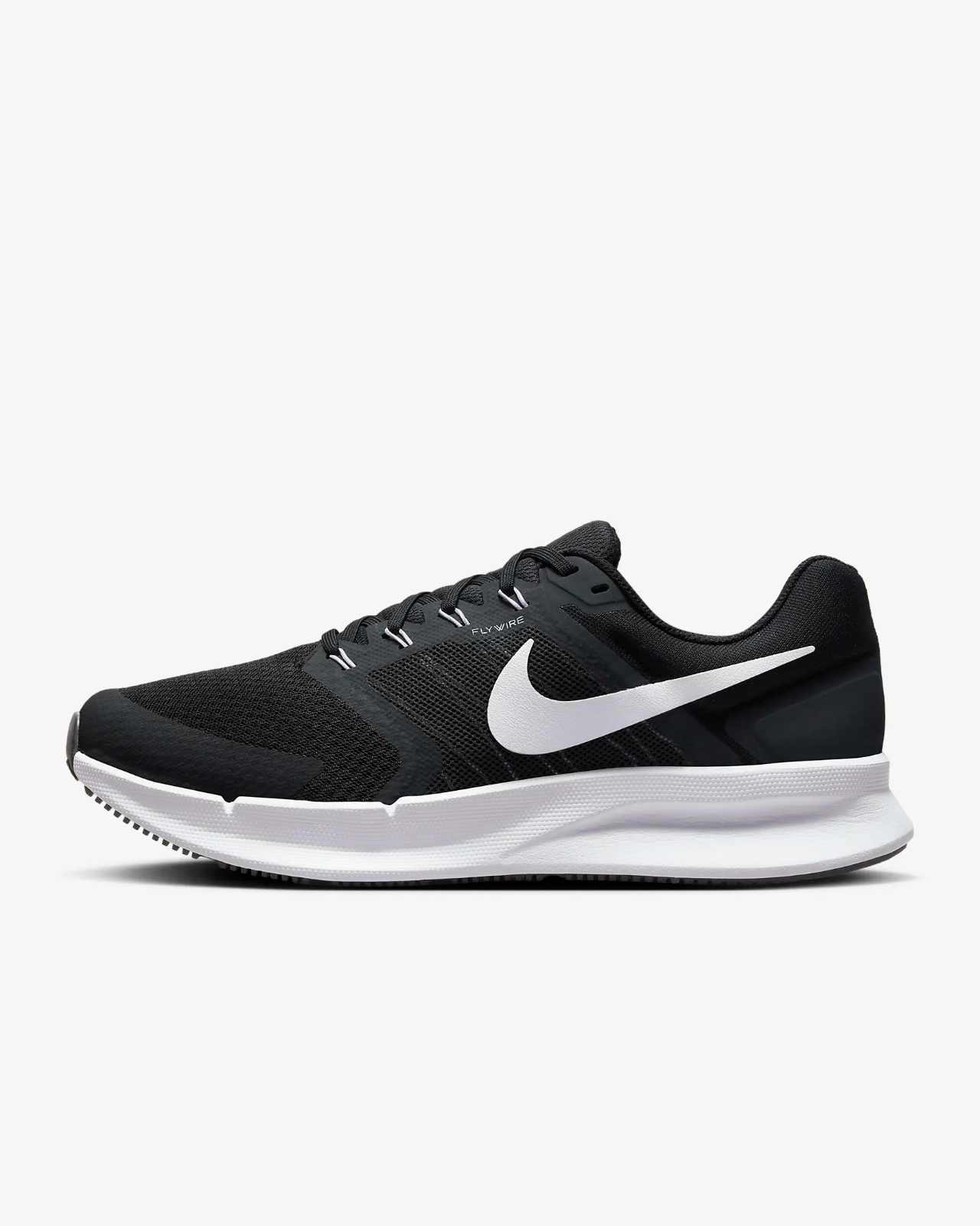 Men's Nike Run Swift 3 DR2695-002 Sneaker Black White Lace Up Road Running Shoes