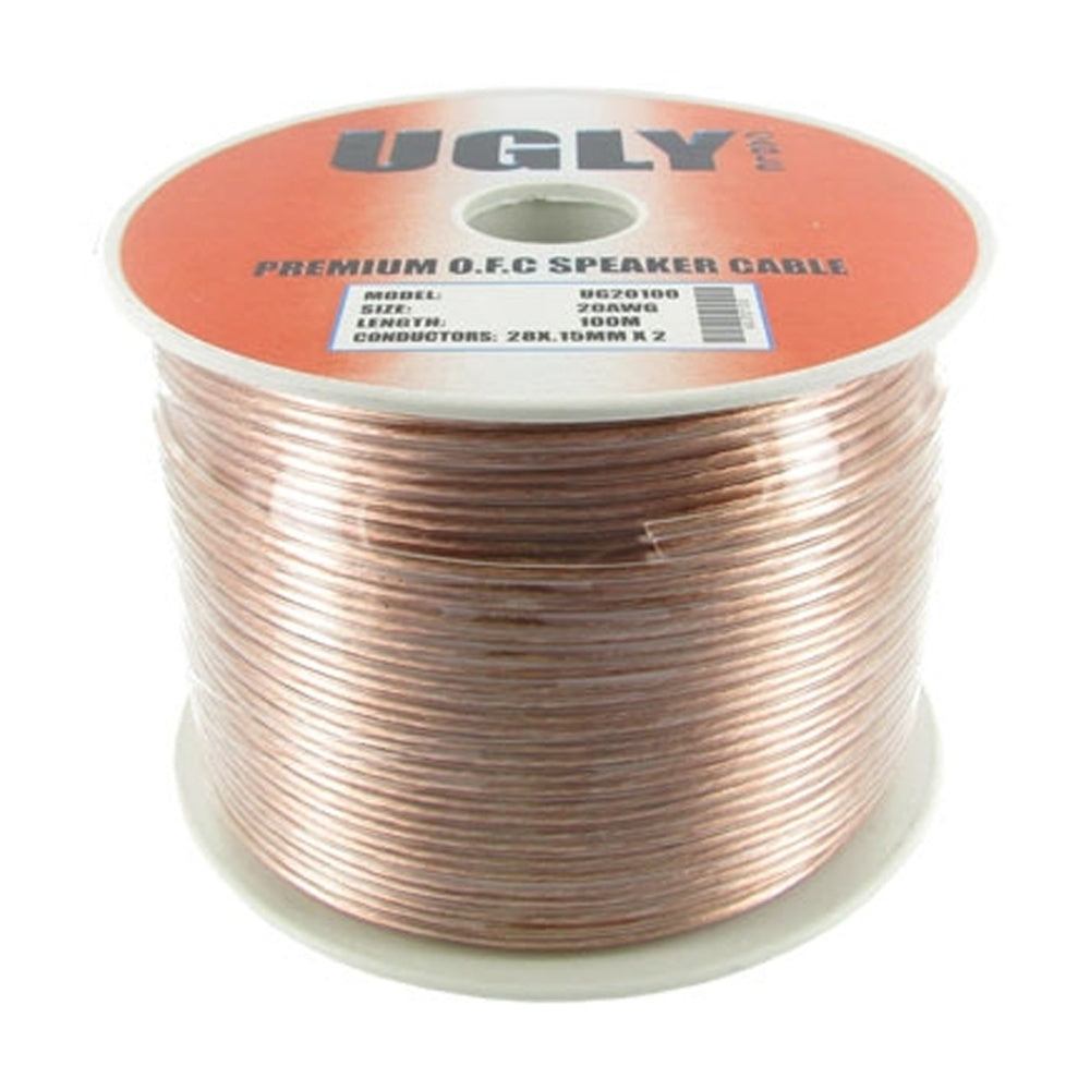 25m 50m 100m Ugly 20AWG Speaker Cable OFC 28 Strands Figure 8 Home Theatre Hi-Fi