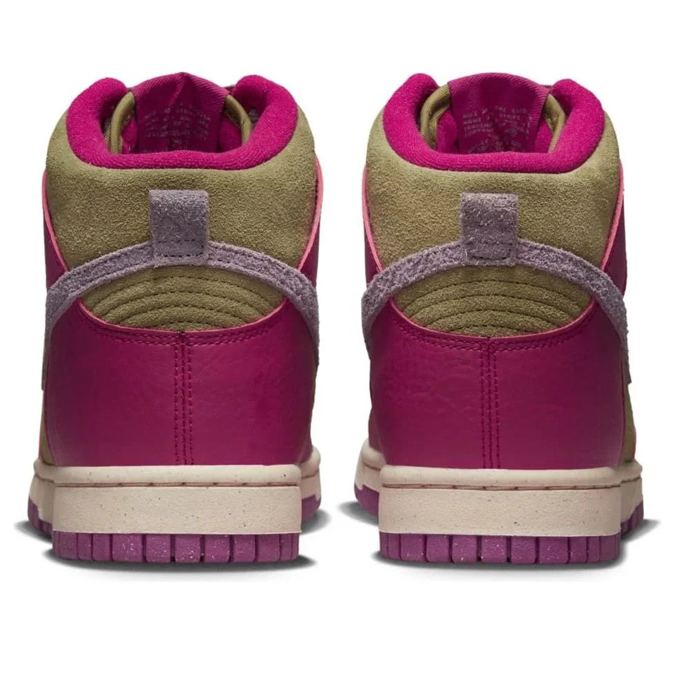 Women's Nike Dunk High FB1273-500 Sneakers Dynamic Berry Suede Lifestyle Shoes