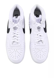 Men's Court Vision Mid Next Nature Shoes In White/black/white