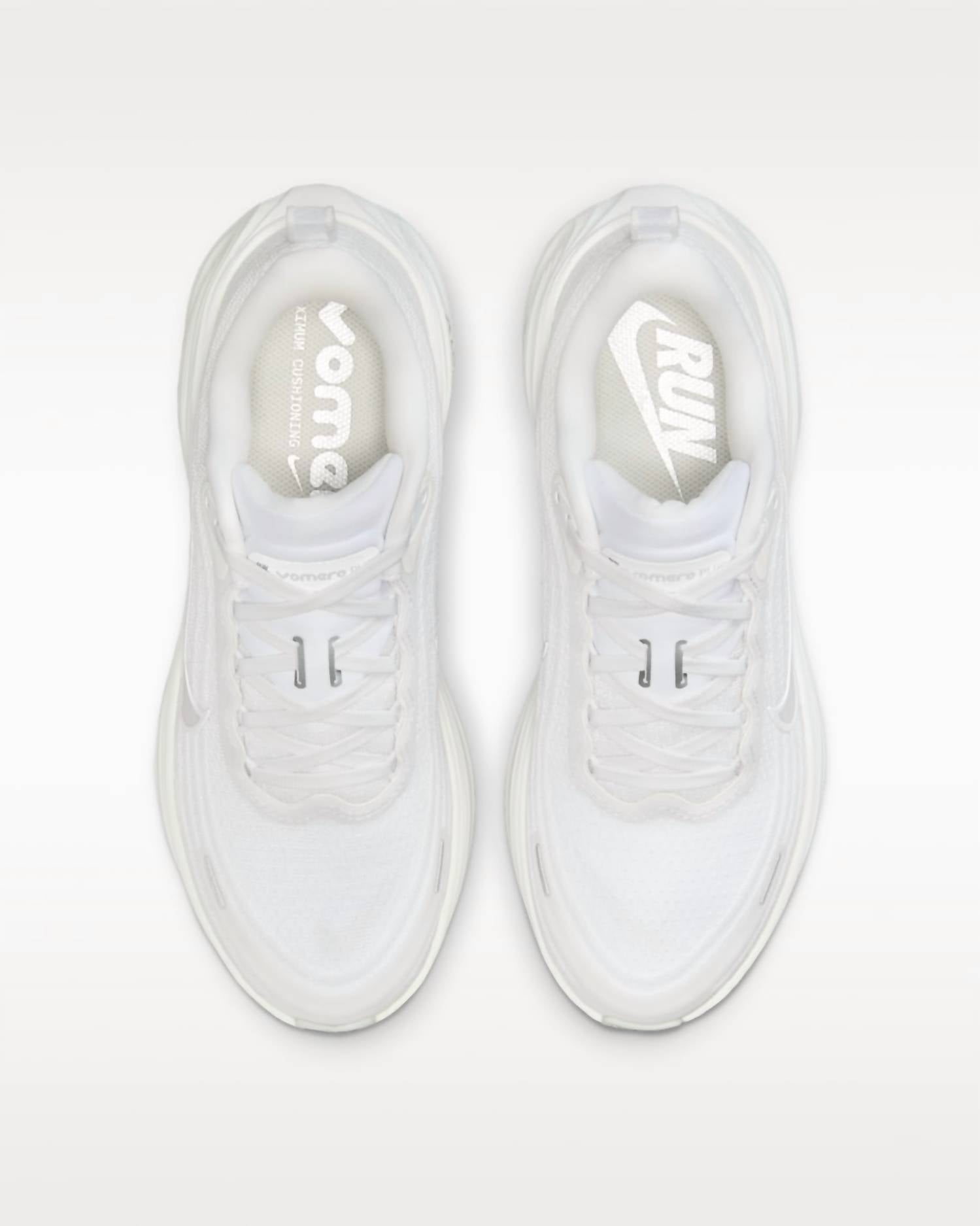 Women's Vomero Plus Road Running Shoes In White/photon Dust/metallic Silver/summit White
