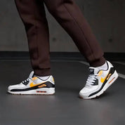 Men's Air Max 90 Shoe In White/photon Dust/black/laser Orange