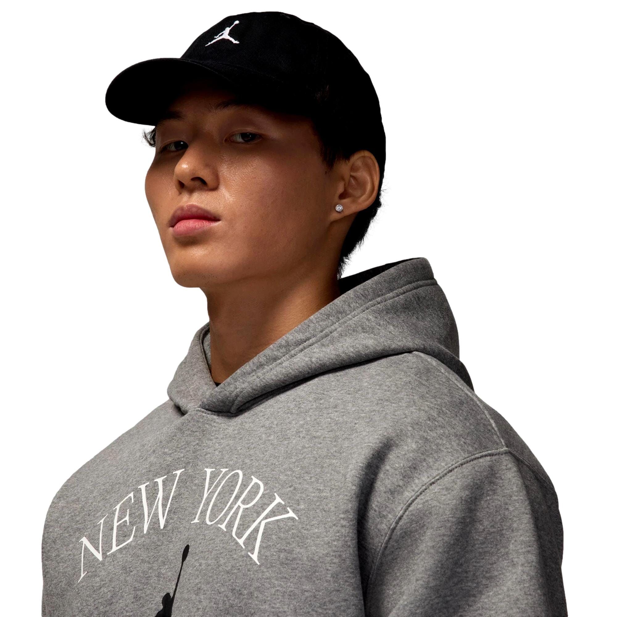 Men's Nike Air Jordan New York City Pullover Hoodie Carbon Heather HF1489-091