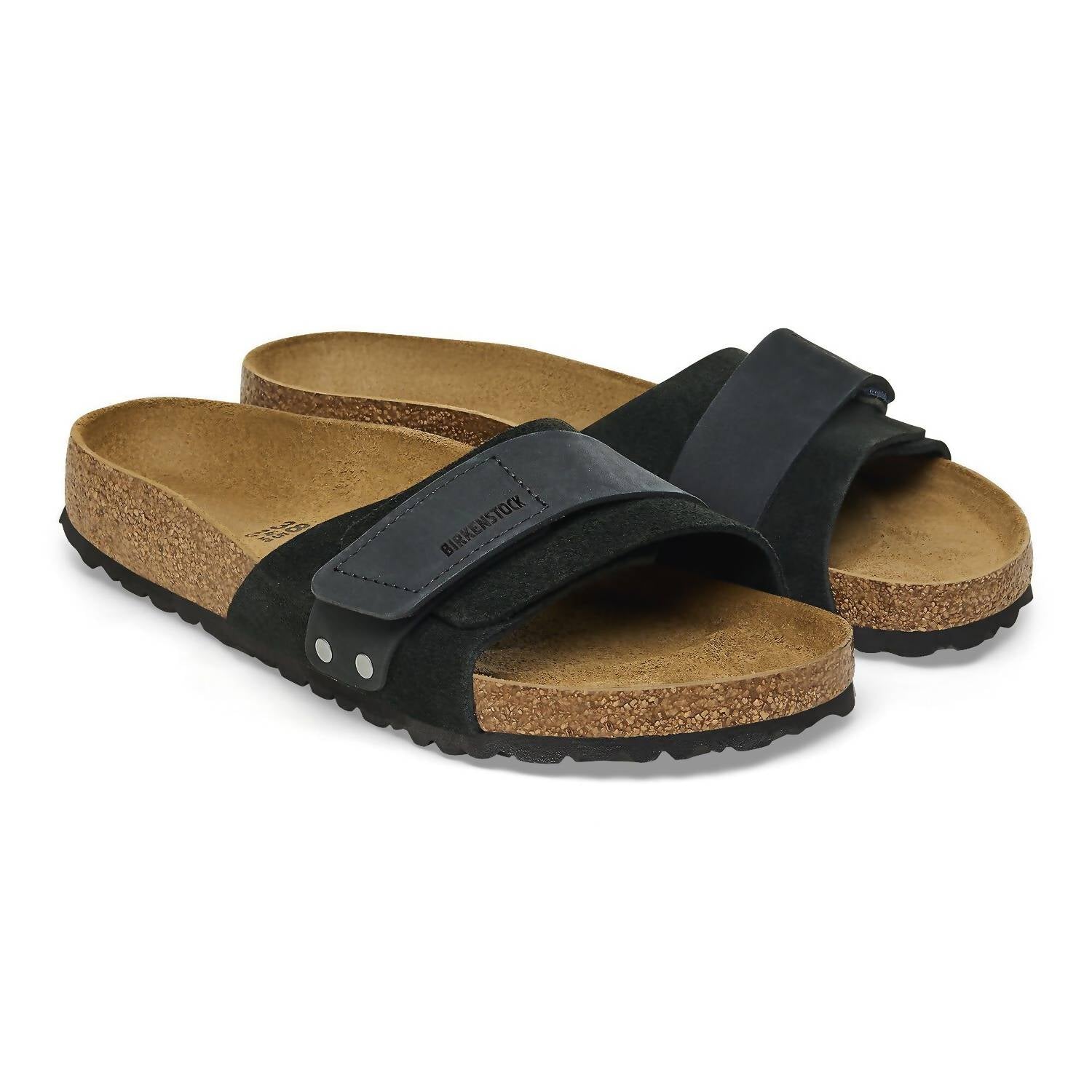 Unisex Oita Modern Sandal In Black Suede