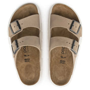 Women's Birkenstock Arizona Pap Chunky Sandals Sand Suede Slip-On VER970