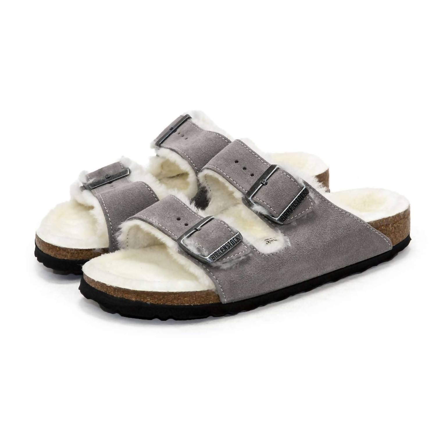 Women's Arizona Shearling Sandals In Stone Coin