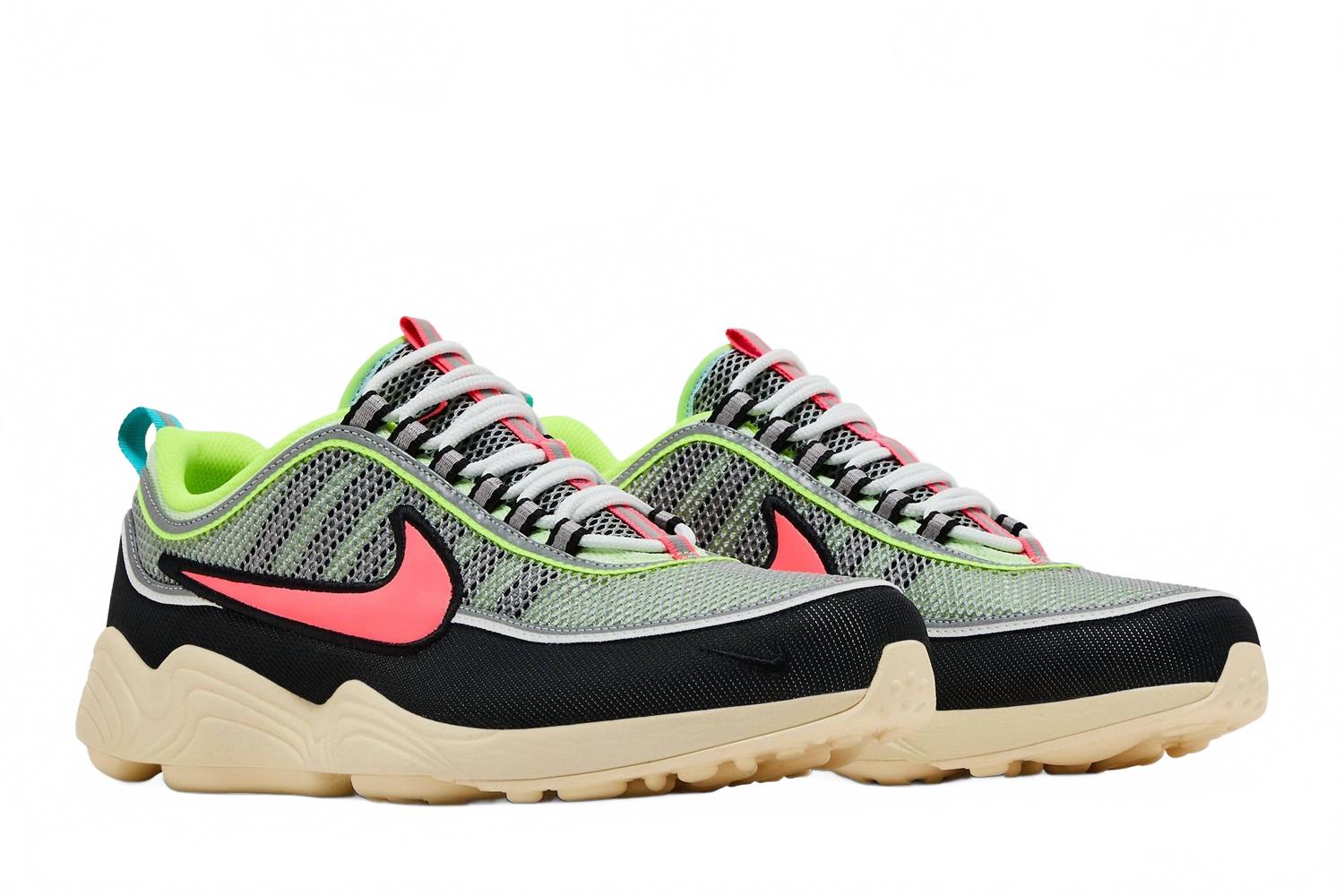 Men's Air Zoom Spiridon Sneakers In Volt Hot Punch