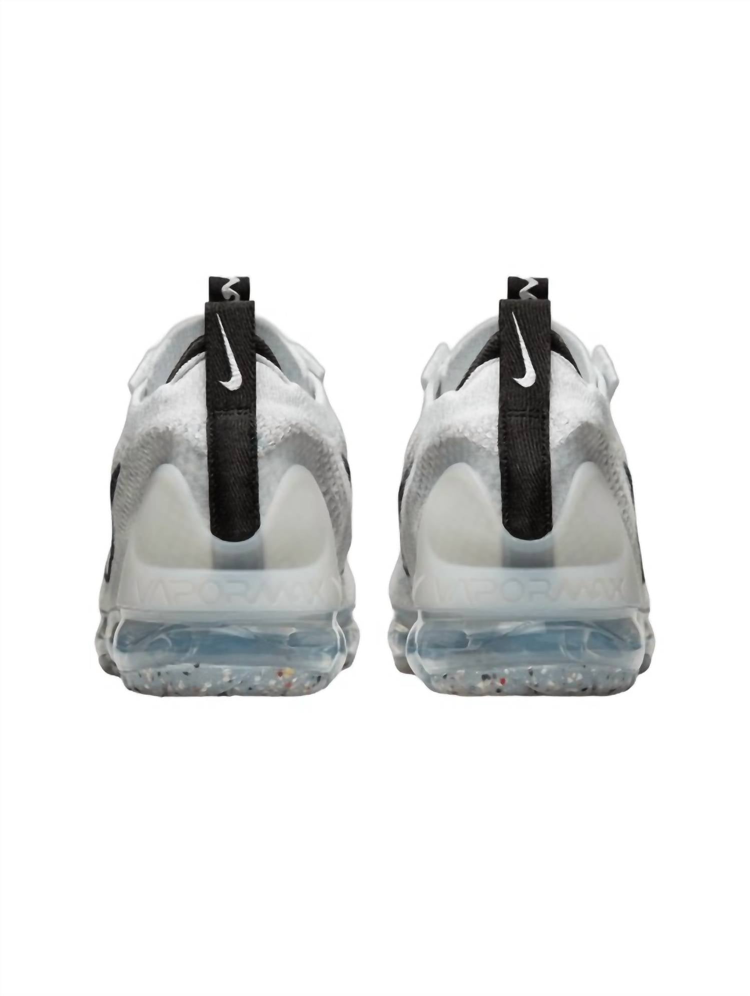 Unisex Air Vapormax 2021 Flyknit Shoes In White Black Metallic Silver