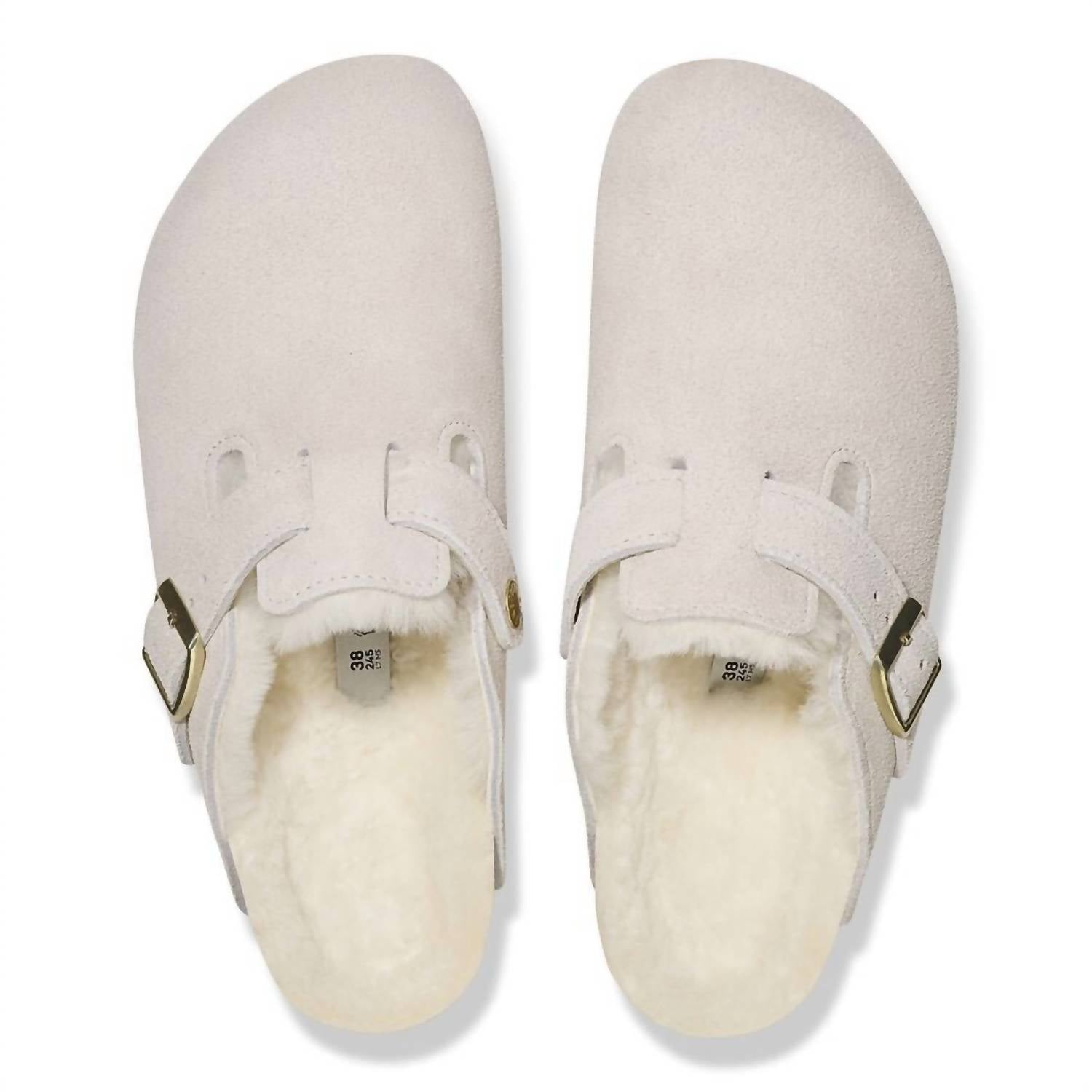 Women's Boston Shearling Clog In Antique White
