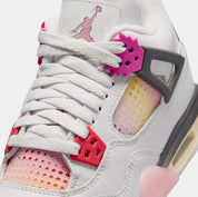 Big Kid's Air Jordan 4 Retro Comic Off White/Anthracite/Neutral Grey/Fire Pink/Light Arctic Pink/Muslin IO2361-100