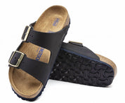 Women's Arizona Soft Foot Bed Nubuck Sandal In Midnight