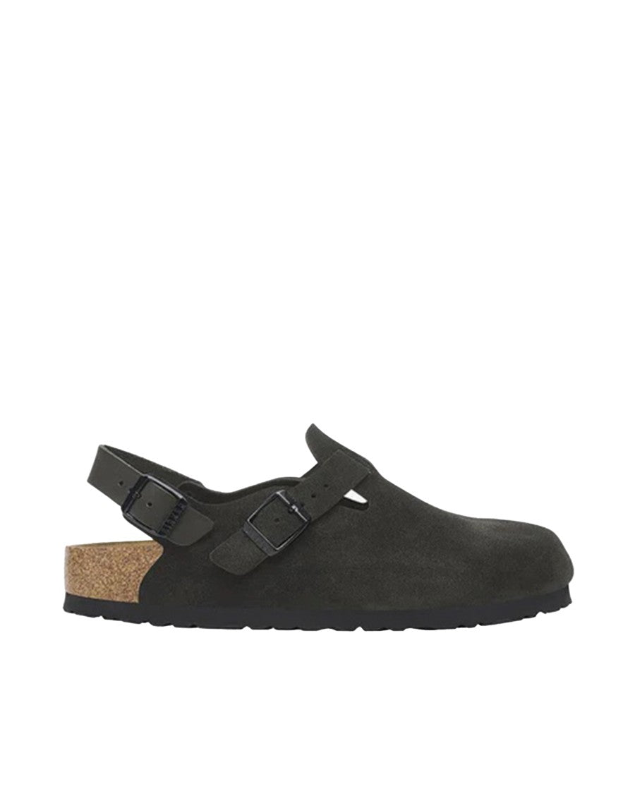 Classic Black Tokio Clogs With Adjustable Strap