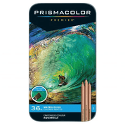 36 Prismacolor Watercolour Colour Pencils Tin Set Artists Water Colour