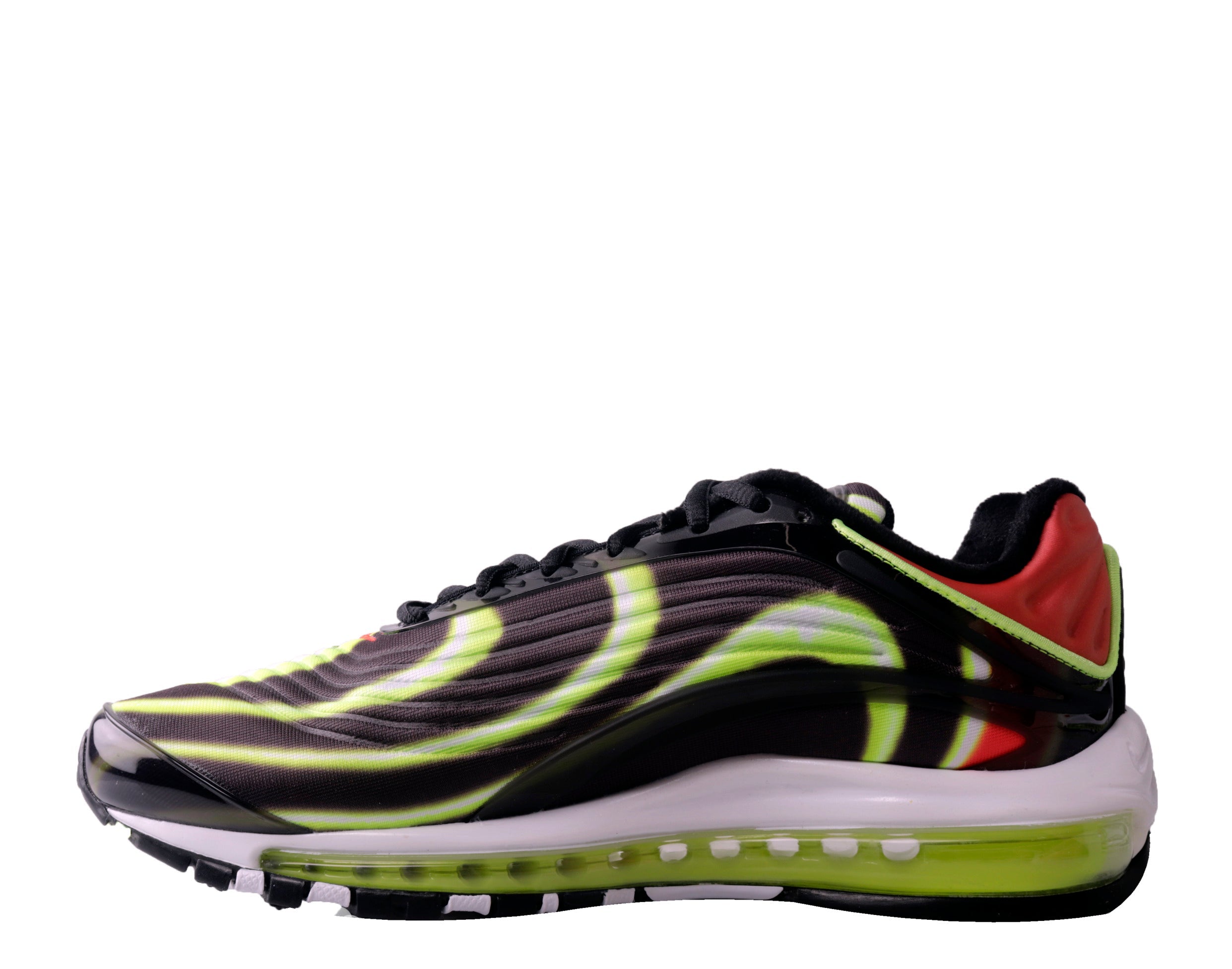 Men's Nike Air Max Deluxe Black/Volt-Red-White Running Shoes AJ7831-003