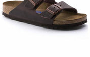 Unisex Arizona Soft Footbed Natural Leather Oiled Sandals In Habana