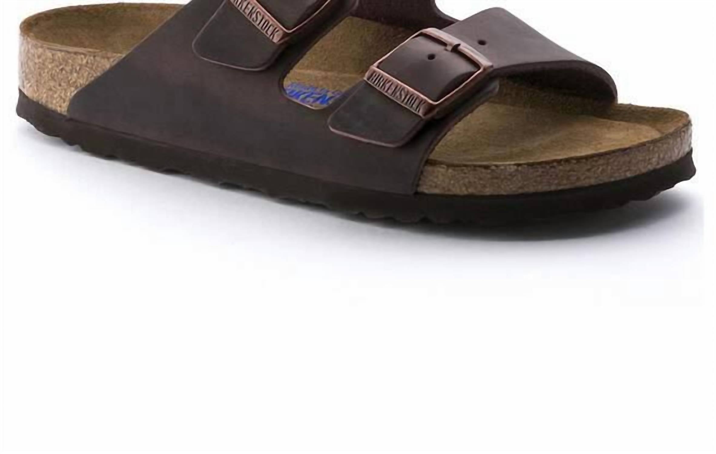 Unisex Arizona Soft Footbed Natural Leather Oiled Sandals In Habana