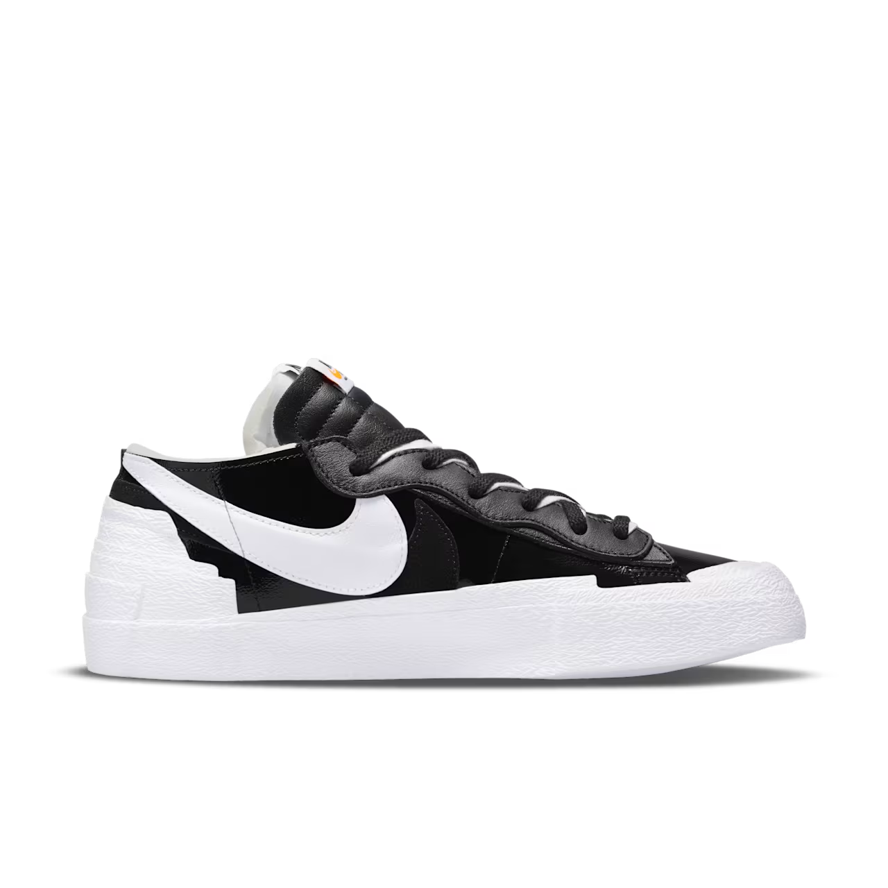 Men's Nike Blazer Low x Sacai DM6443-001 11 Black Patent Leather Shoes GBNC205