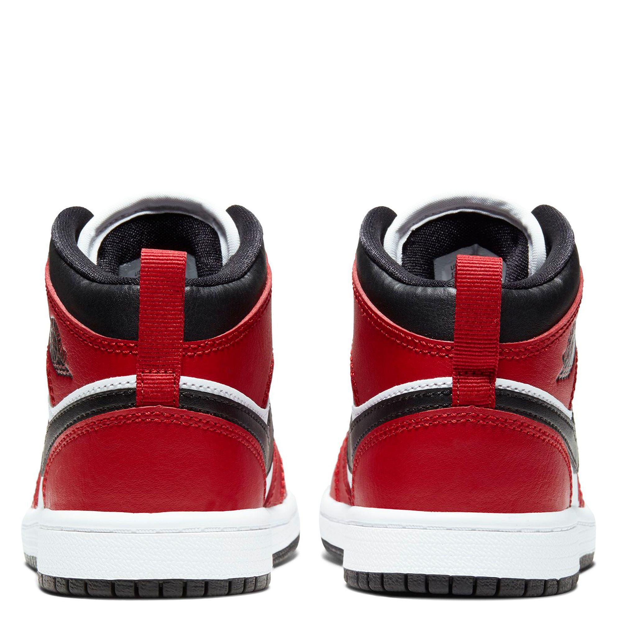 Little Kid's Air Jordan 1 Mid Black/Black-gym Red 640734-069