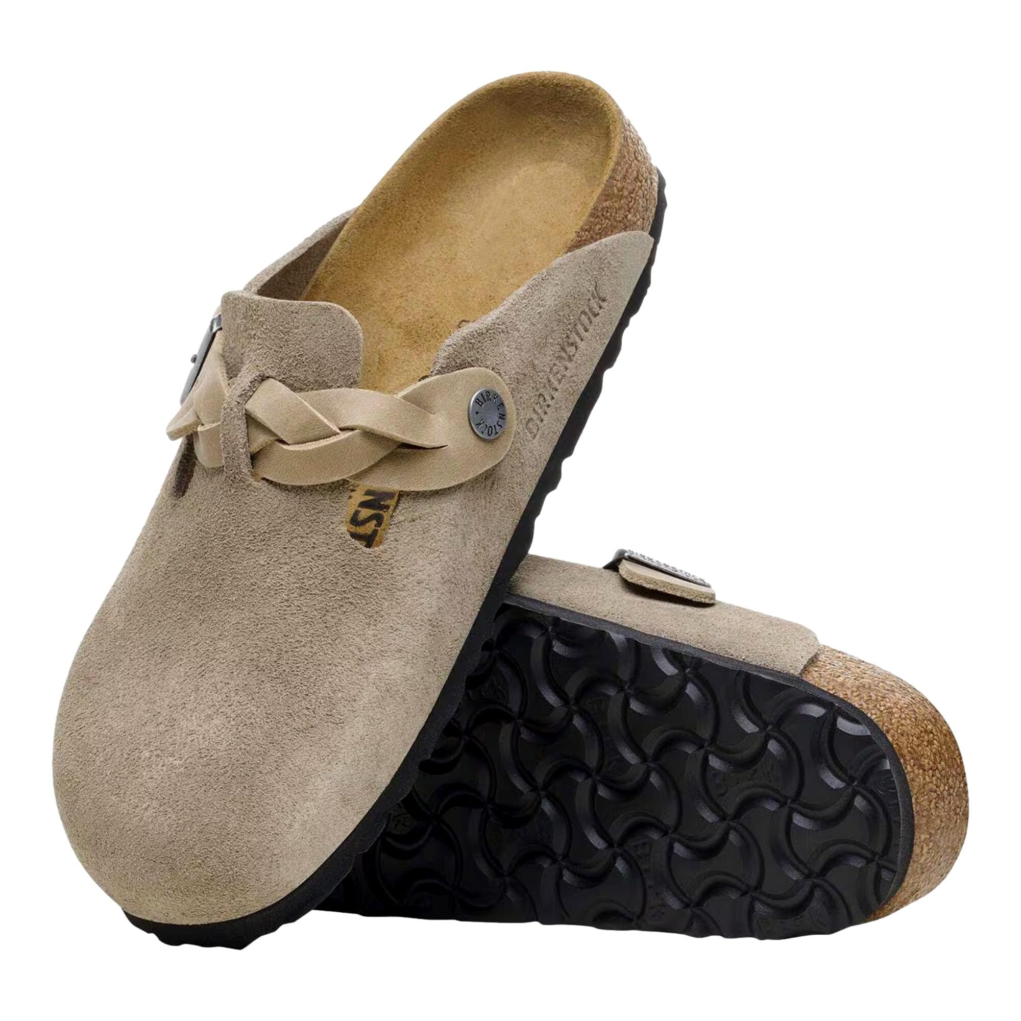 Birkenstock Boston Braided Taupe  1026694 Women's
